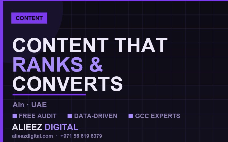 What Al Ain food and beverage Businesses Get Wrong About Content Marketing