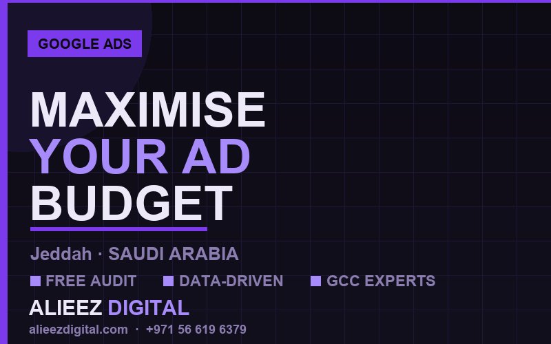 إعلانات جوجل Google Ads في جدة | أليز ديجيتال